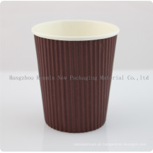 Reciclável PLA Ripple Wall Paper Cup para o chá quente